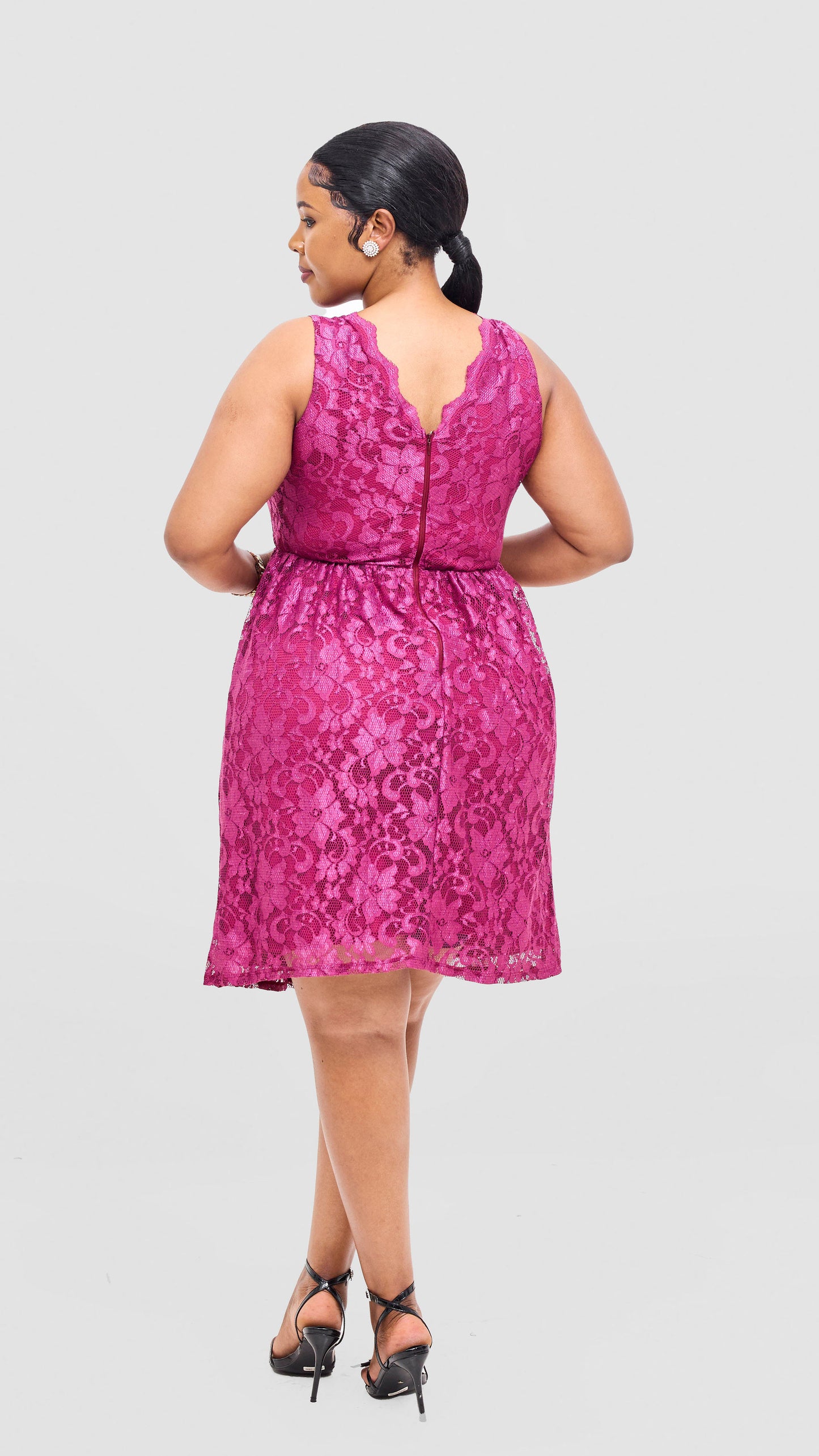 The Fashion Frenzy Radiant Bloom Dress - Maroon