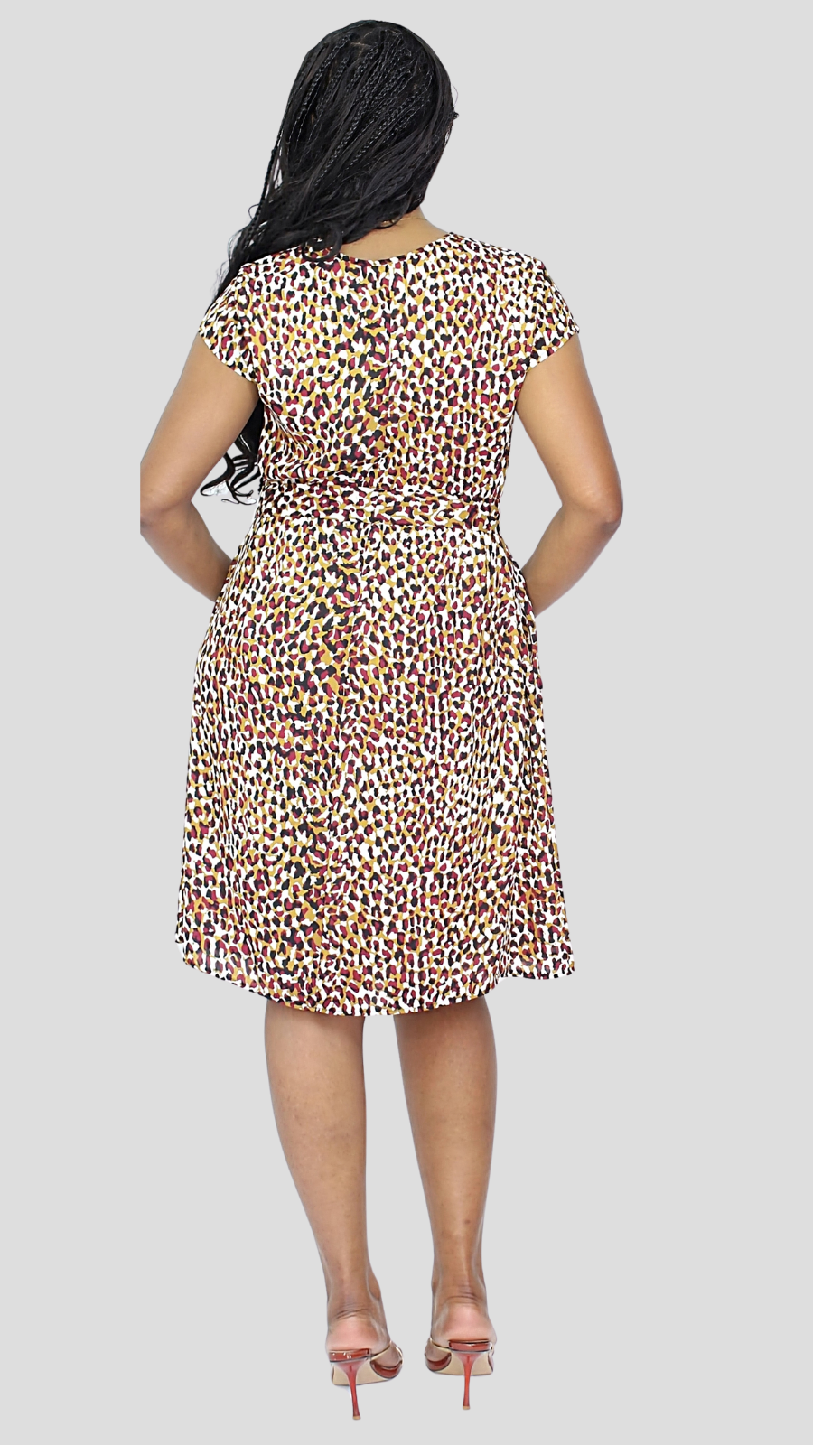The Fashion Frenzy Leopard Print Shift Dress - Brown