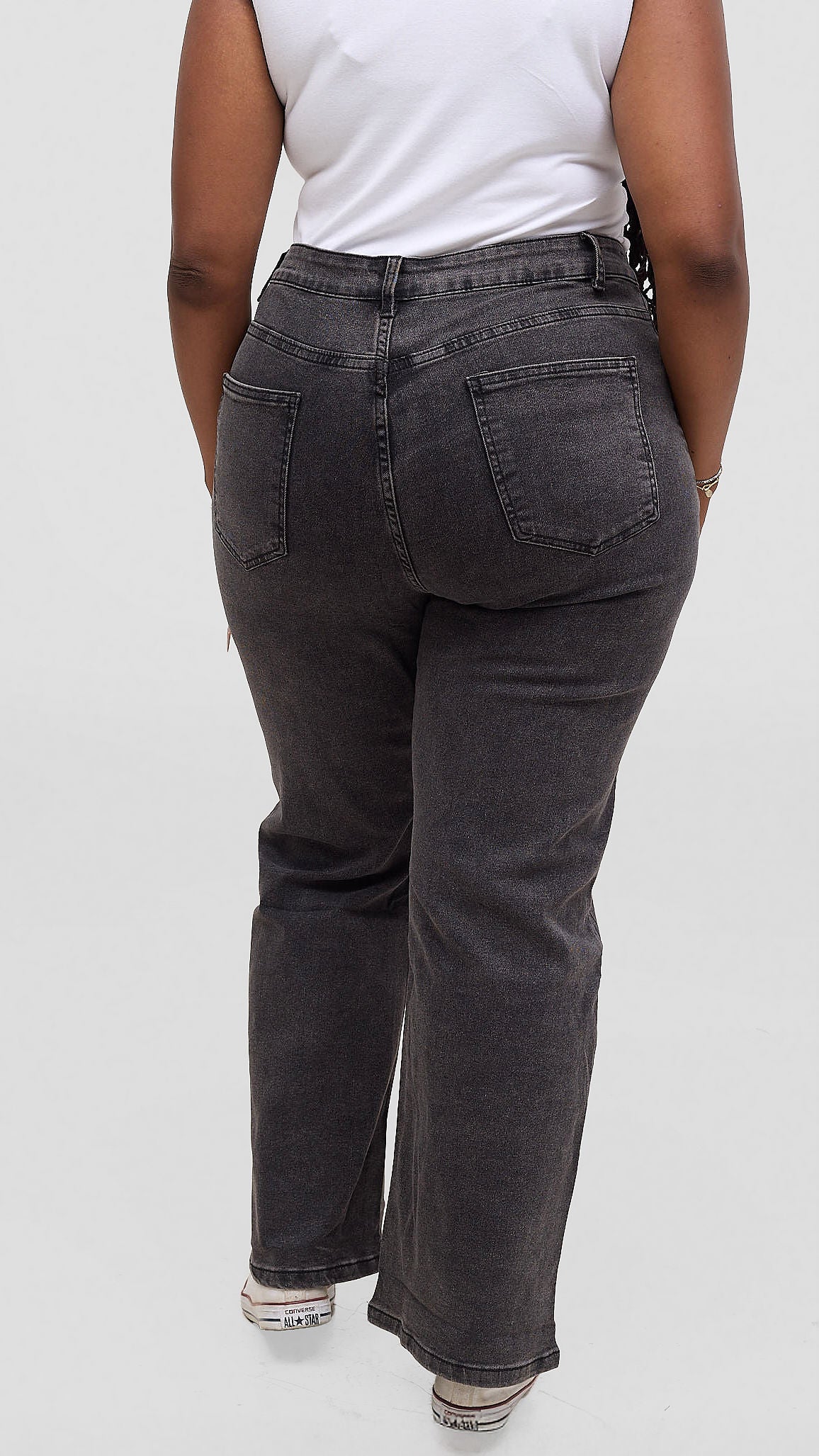 The Fashion Frenzy Raven Jet Black Wide Leg Jeans - Black