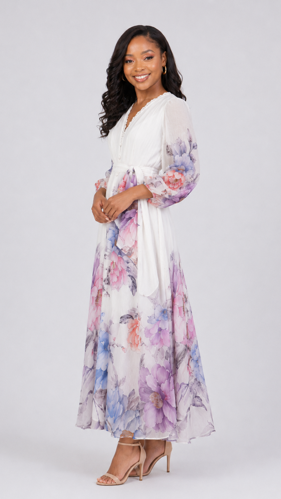 The Fashion Frenzy Rosabelle Lace Bloom Dress - White