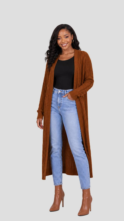 The Fashion Frenzy Maxi Waterfall - Brown