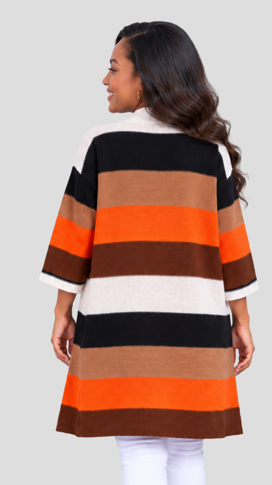 The Fashion Frenzy Waterfall Cardigan - Multicolored/Yellow