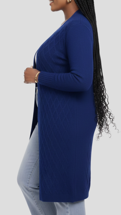 The Fashion Frenzy Waterfall Cardigan - Navy