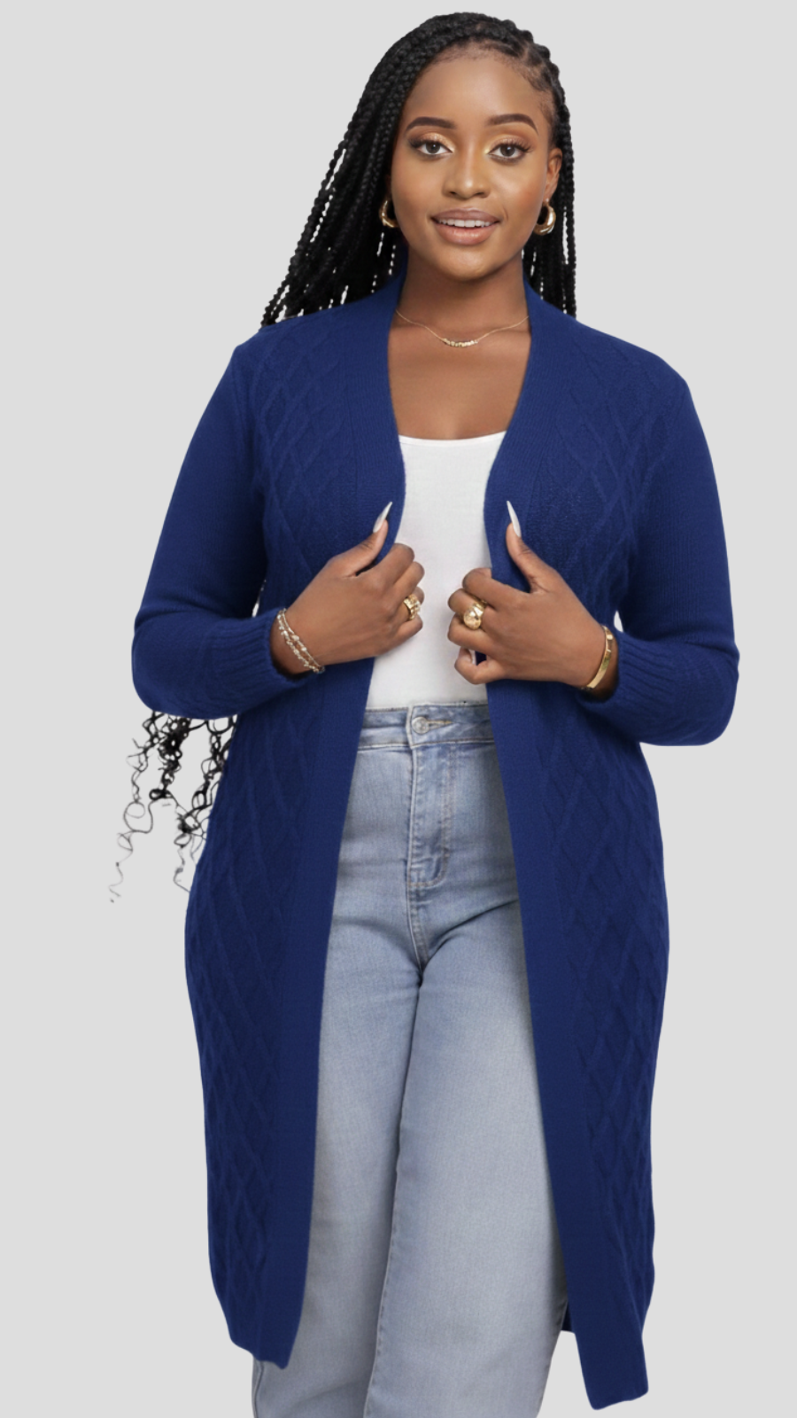 The Fashion Frenzy Waterfall Cardigan - Navy