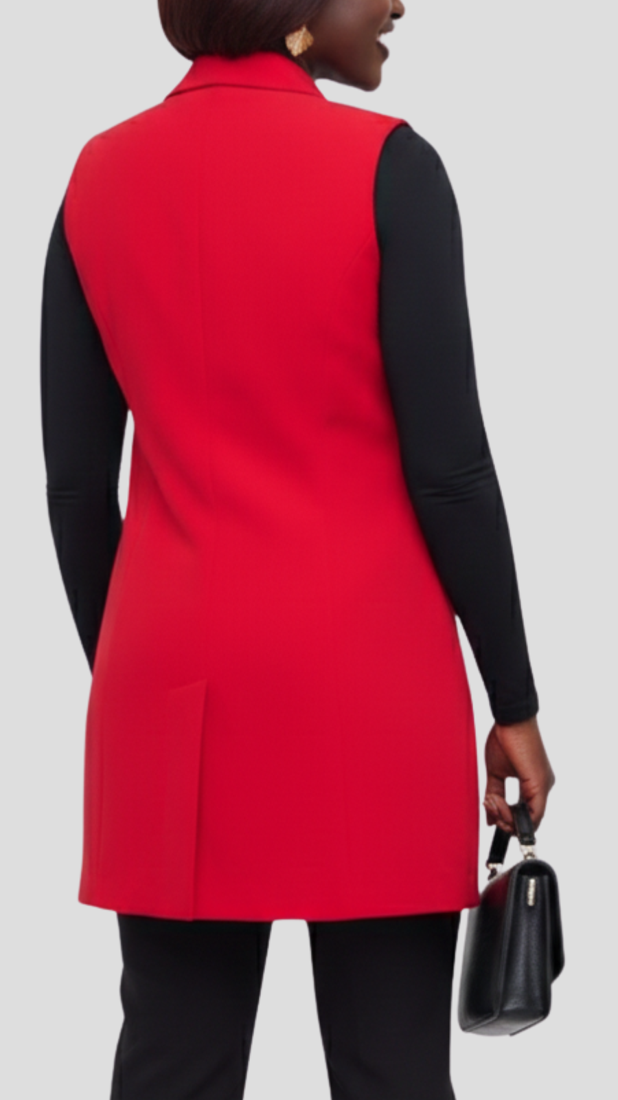 The Fashion Frenzy  Elise Sleeveless Tailored Blazer