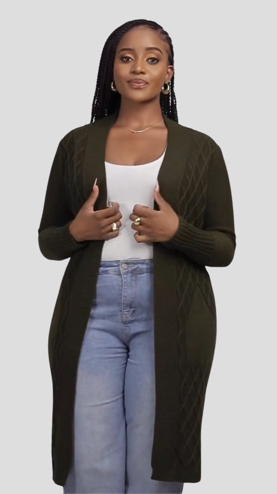 The Fashion Frenzy Waterfall Cardigan - Olive Green