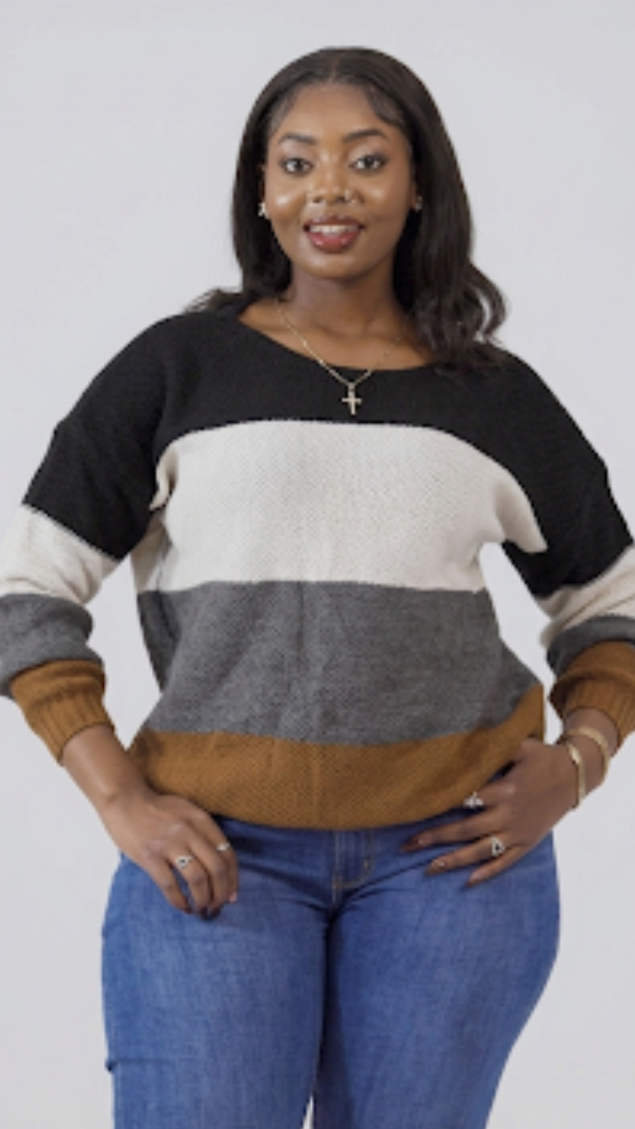 The Fashion Frenzy Round Neck Pullover - Brown