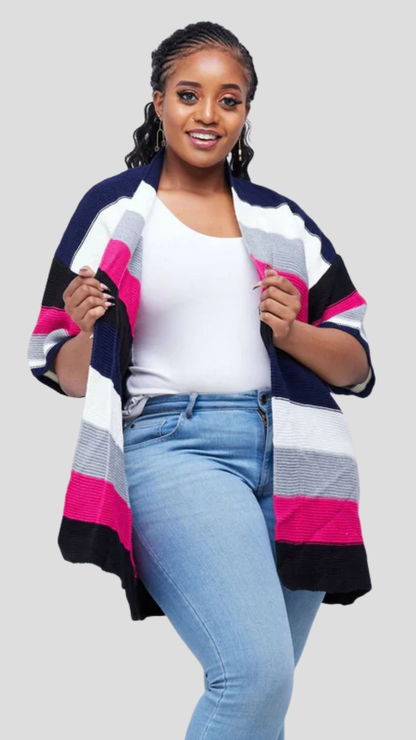 The Fashion Frenzy Waterfall Cardigan - Multicolored