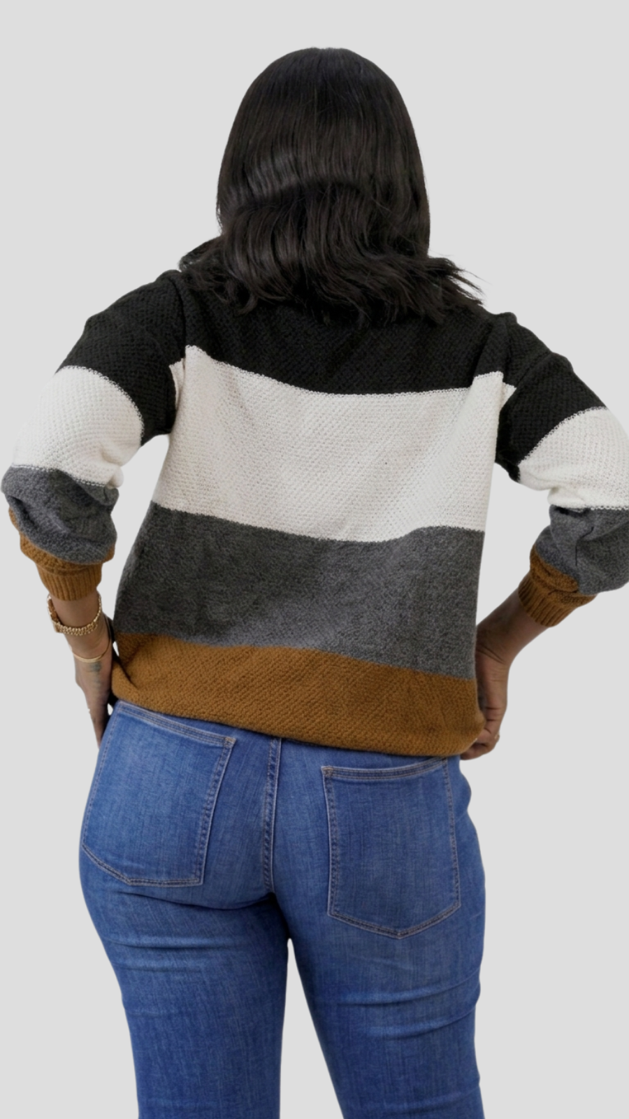 The Fashion Frenzy Round Neck Pullover - Brown