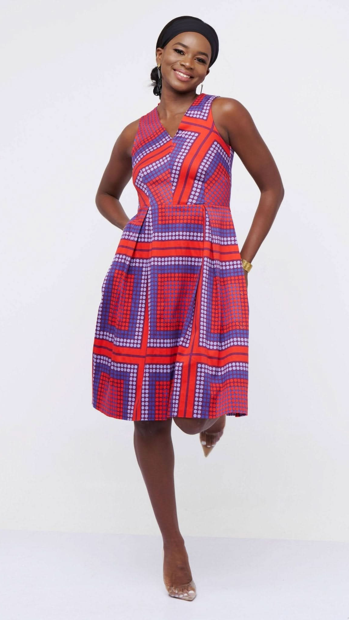 The Fashion Frenzy Polka Skater - Red