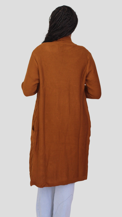 The Fashion Frenzy Waterfall Cardigan - Brown