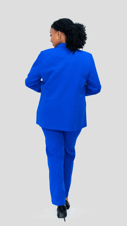The Fashion Frenzy Pant Suit - Royal Blue