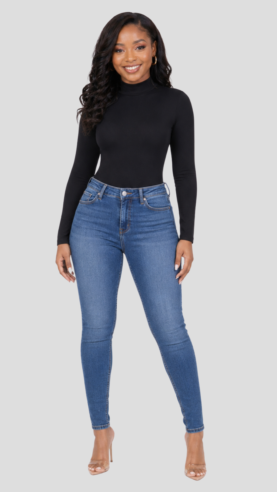The Fashion Frenzy Square-Neck Bodysuit - Black