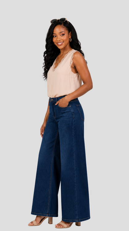 The Fashion Frenzy Lace Trim Sleeveless Top – Beige