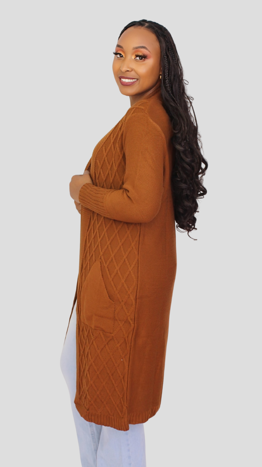 The Fashion Frenzy Waterfall Cardigan - Brown
