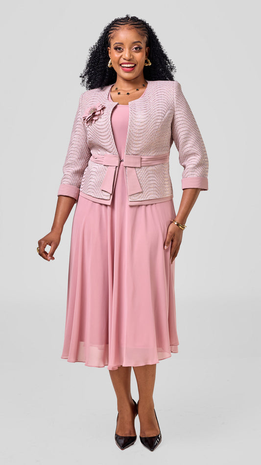 The Rosella Midi Suit Set- Pink