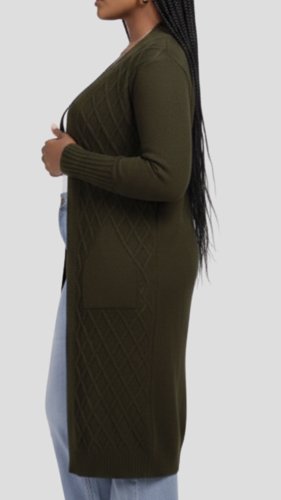 The Fashion Frenzy Waterfall Cardigan - Olive Green