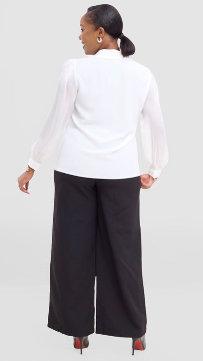 The Fashion Frenzy Necklace Top- White