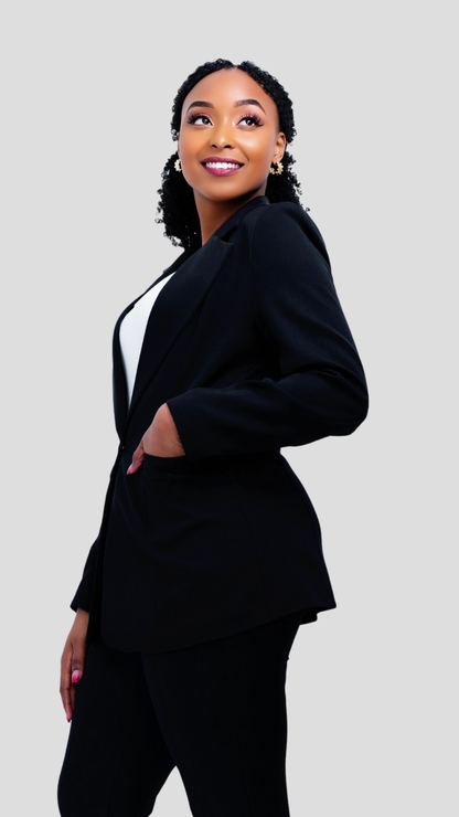 The Fashion Frenzy Celine Tailored Blazer - Black