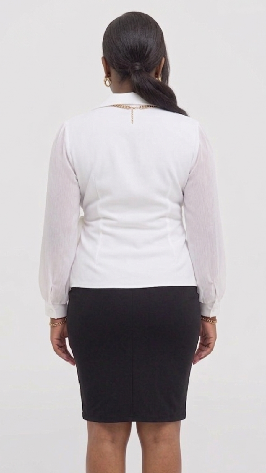 The Fashion Frenzy Wrap Blouse- White