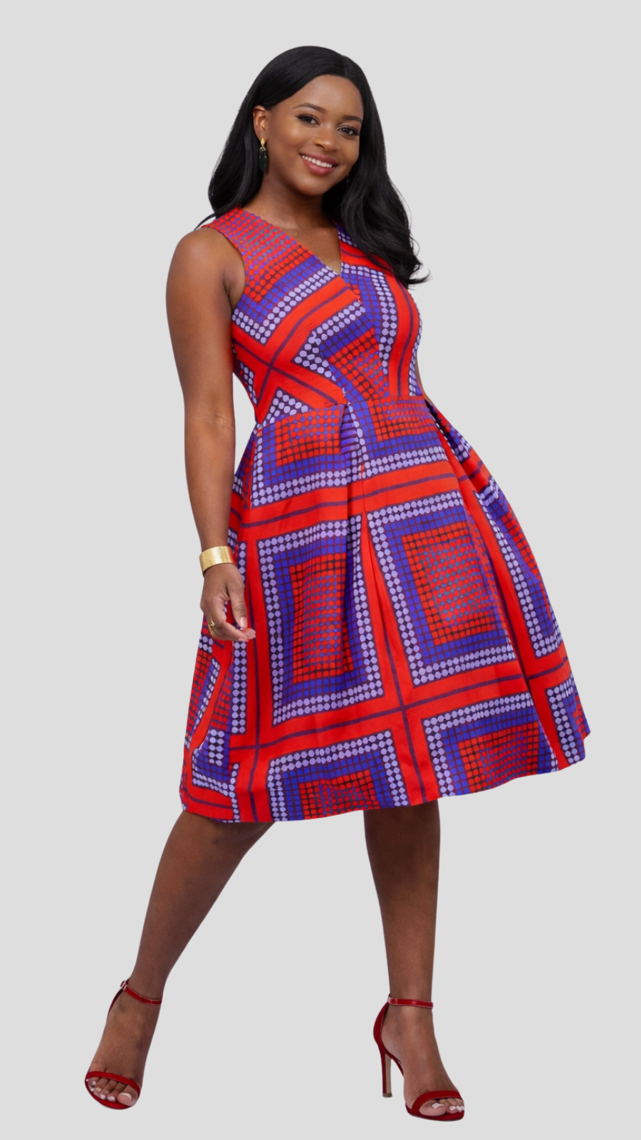 The Fashion Frenzy Polka Skater - Red