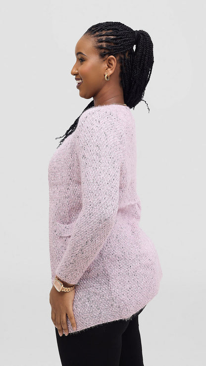 The Fashion Frenzy Waterfall Cardigan Cardigan - Pink