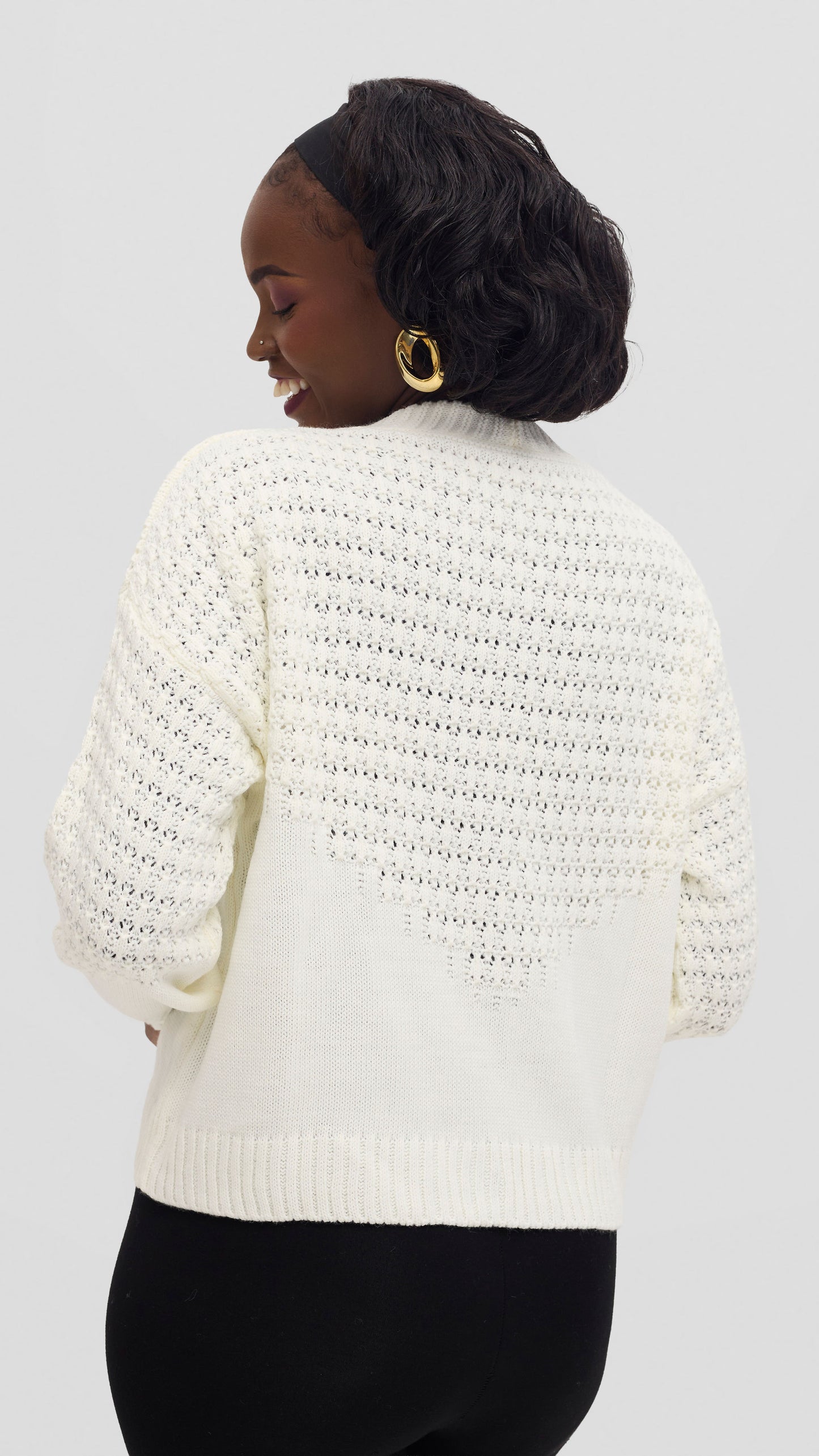 The Fashion Frenzy ivory knit cardigan - Ivory