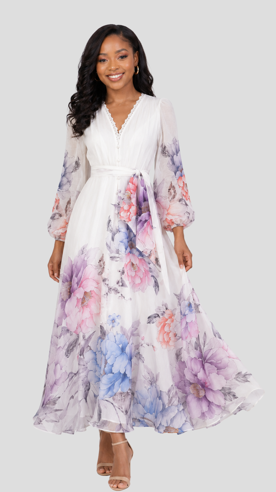 The Fashion Frenzy Rosabelle Lace Bloom Dress - White
