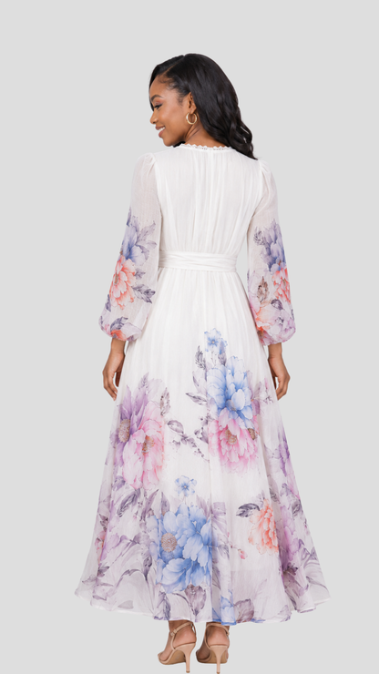 The Fashion Frenzy Rosabelle Lace Bloom Dress - White