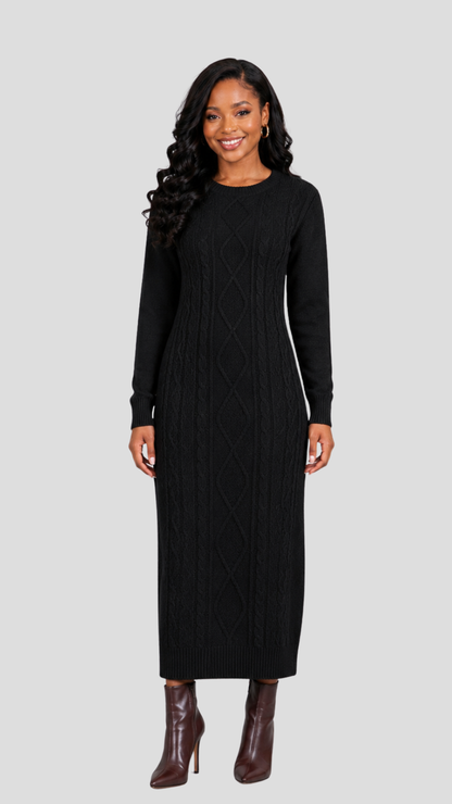 The Fashion Frenzy Acrylic Bodycon Dress – Black