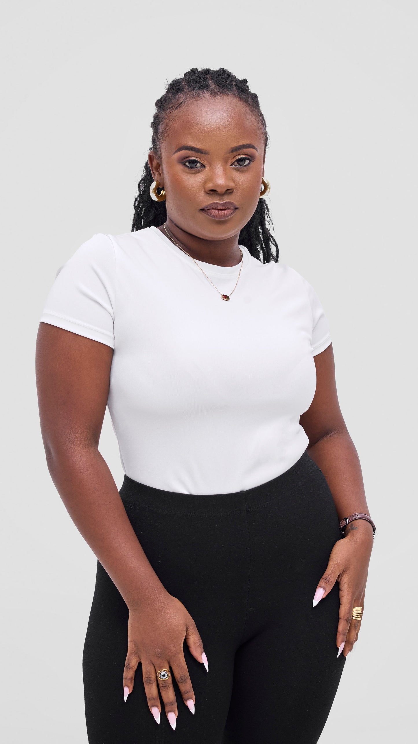 The Fashion Frenzy Crew Neck Bodysuit - White