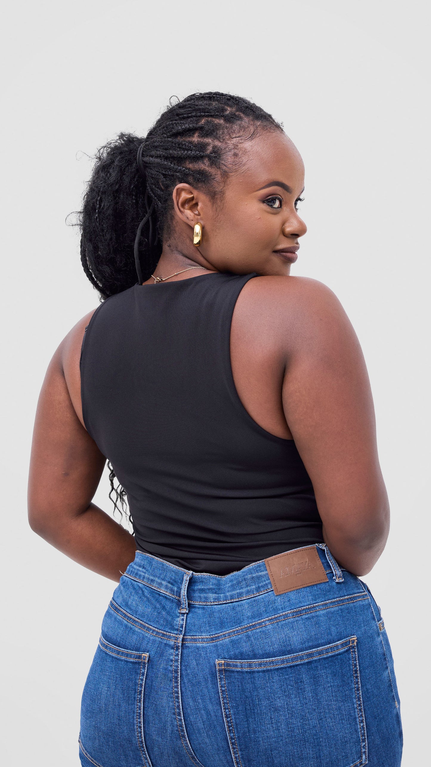 The Fashion Frenzy Sleeveless Bodysuit - Black