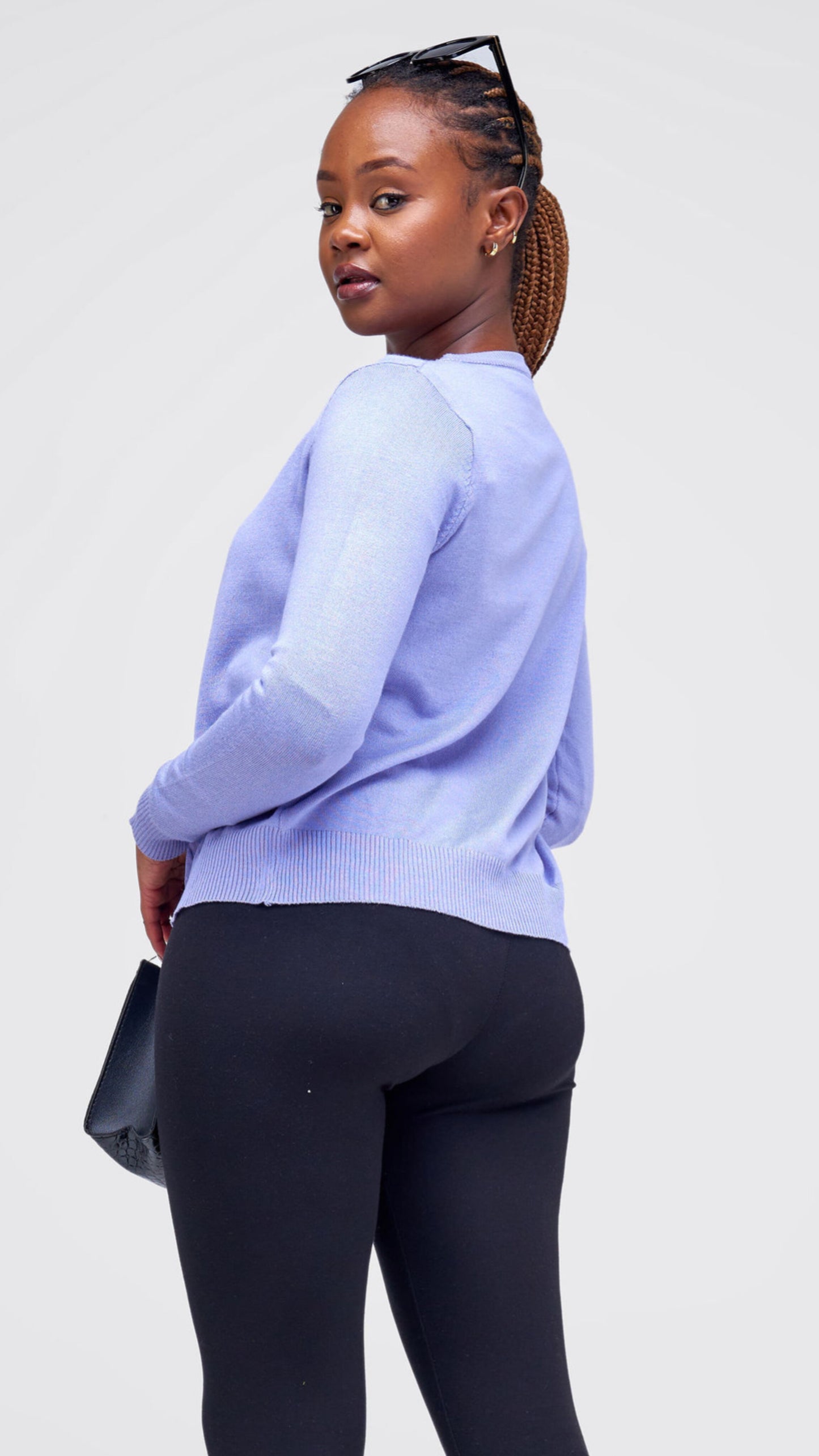 The Fashion Frenzy One Button Cardigan - Purple