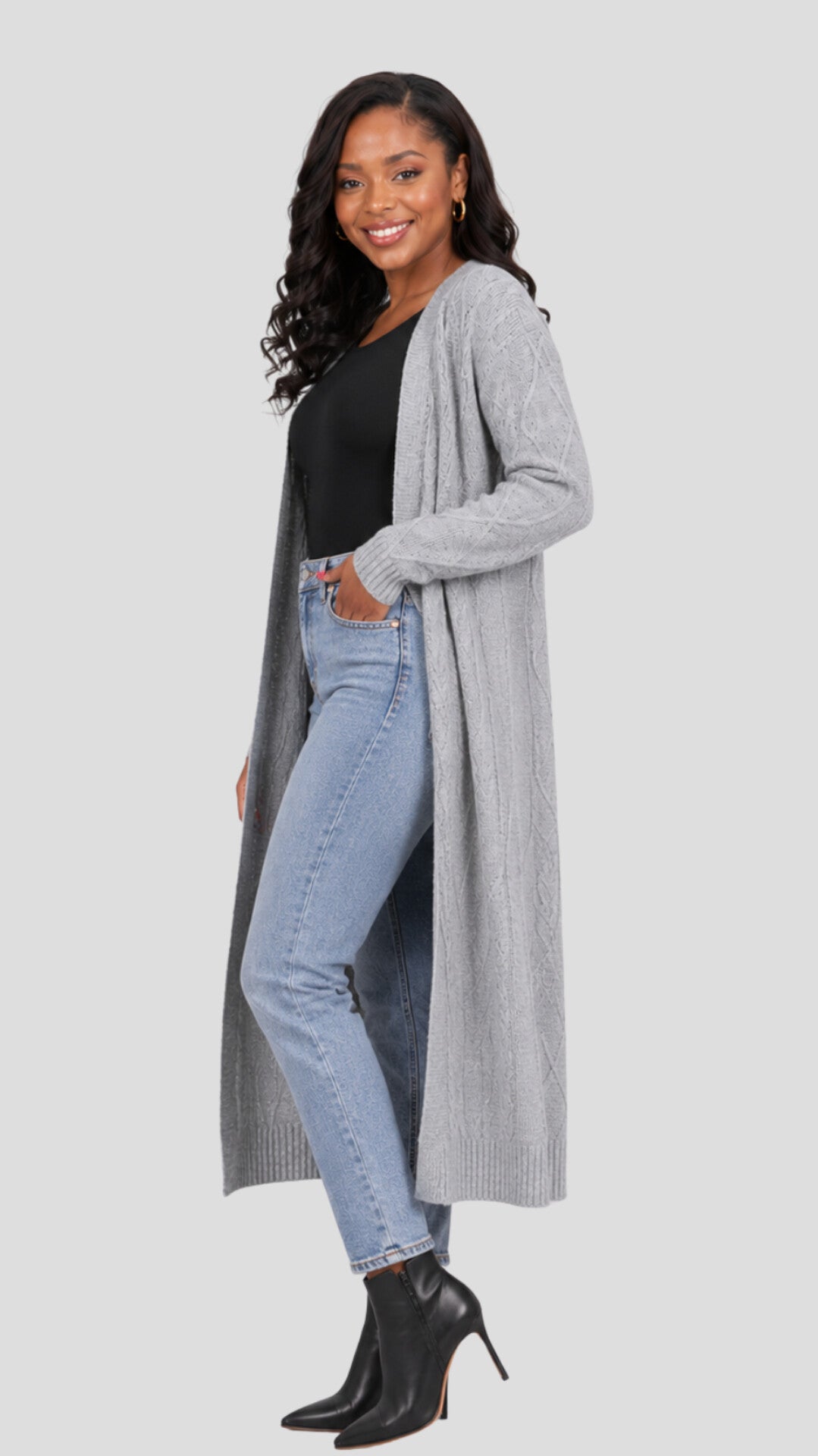 The Fashion Frenzy Maxi Waterfall - Grey