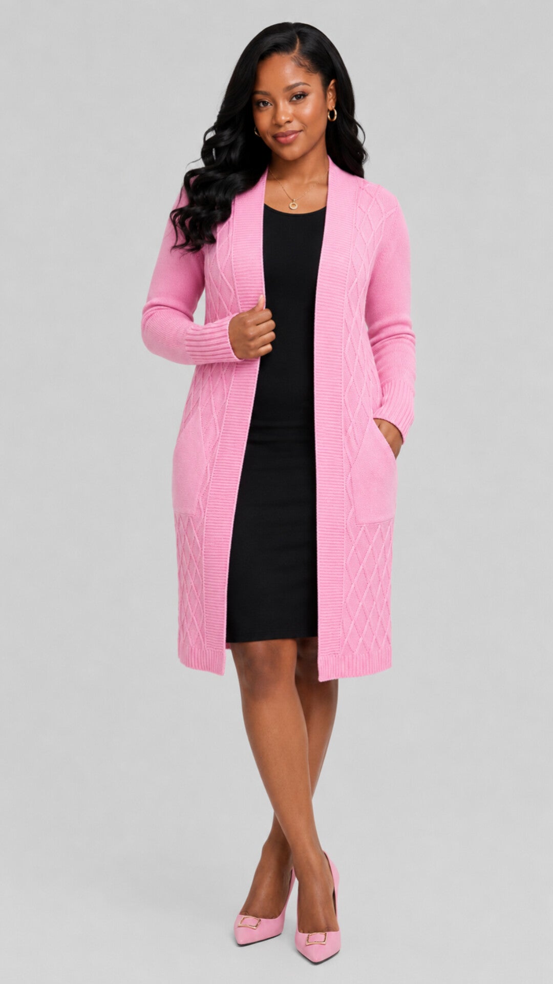 The Fashion Frenzy Waterfall Cardigan - Pink