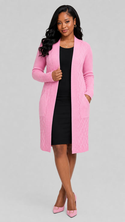 The Fashion Frenzy Waterfall Cardigan - Pink