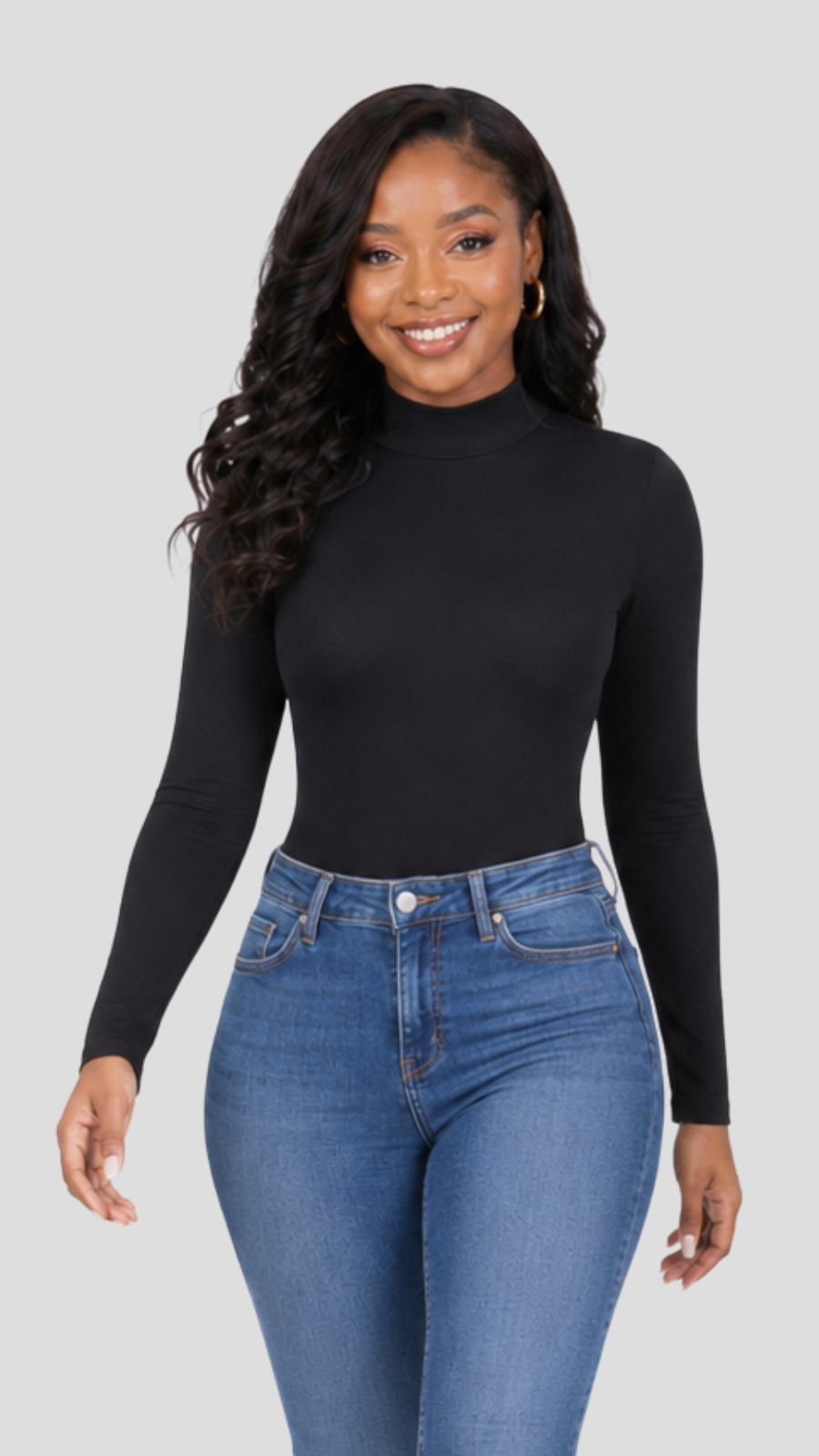 The Fashion Frenzy Square-Neck Bodysuit - Black