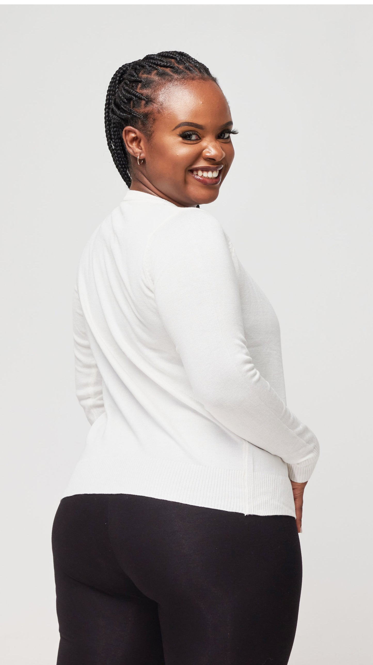 The Fashion Frenzy One Button Cardigan - White