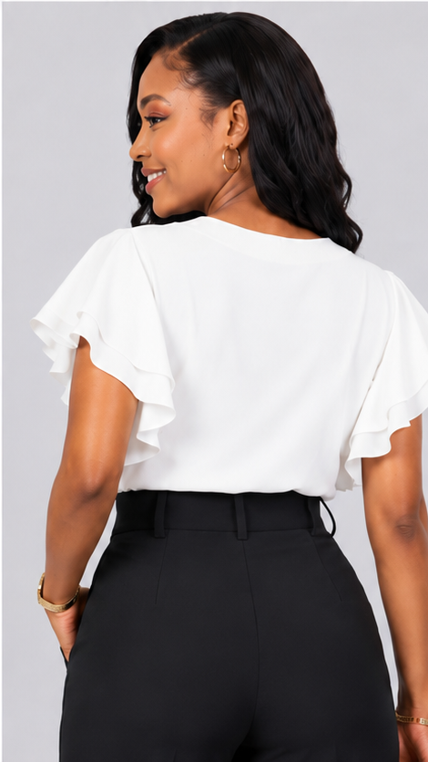 Victoria Ruffle Sleeve Blouse