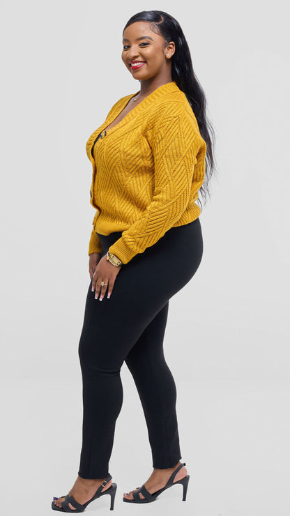 The Fashion Frenzy Button Cardigan Sweater - Yellow