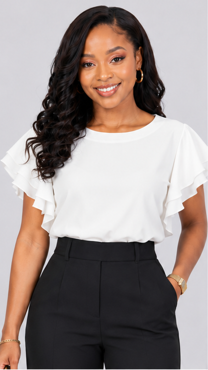 Victoria Ruffle Sleeve Blouse