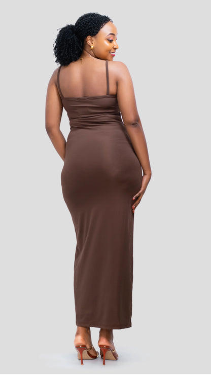 The Fashion Frenzy Luxe Bodycon - Brown