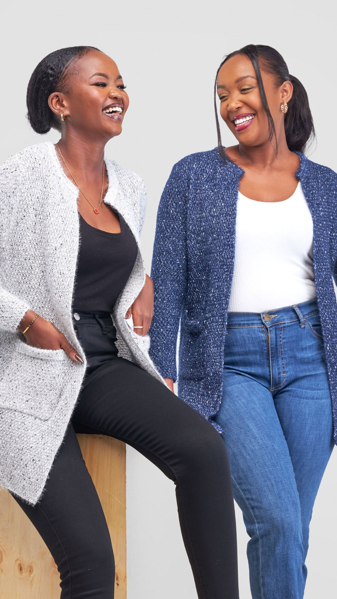 The Fashion Frenzy Waterfall Cardigan Cardigan - Light Grey