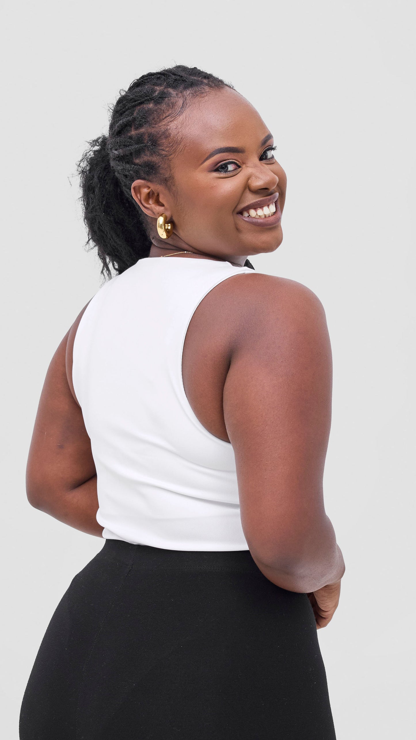 The Fashion Frenzy Sleeveless Bodysuit - White