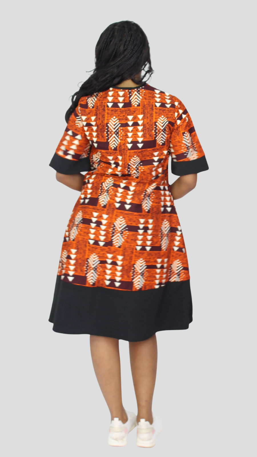 The Fashion Frenzy  Shani Shift Dress - Orange Print