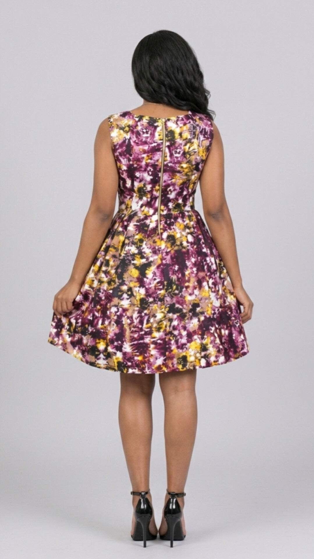 The Fashion Frenzy Curvy Plus Size Amani Skater Dress â€“ Multicolored