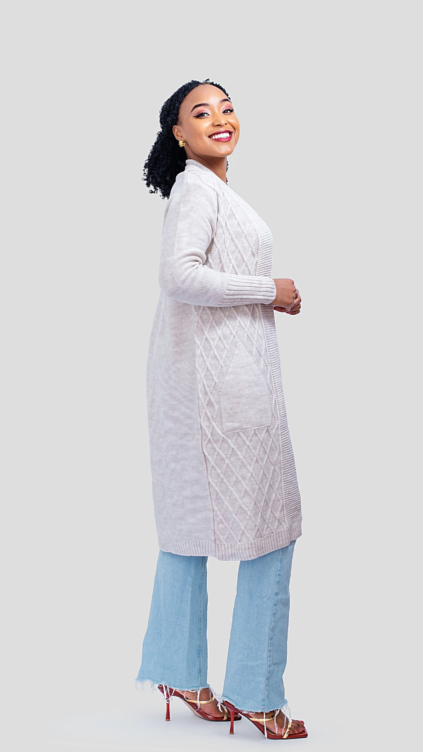 The Fashion Frenzy Waterfall Cardigan - Champagne