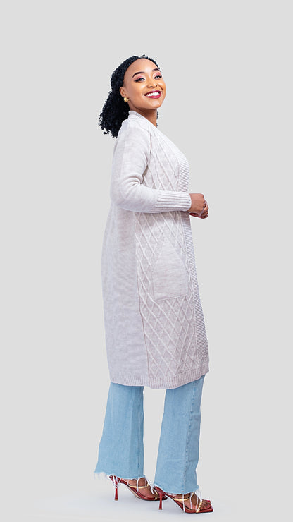 The Fashion Frenzy Waterfall Cardigan - Champagne
