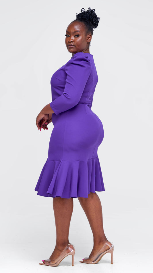 The Fashion Frenzy Fishtail Dress - Purple