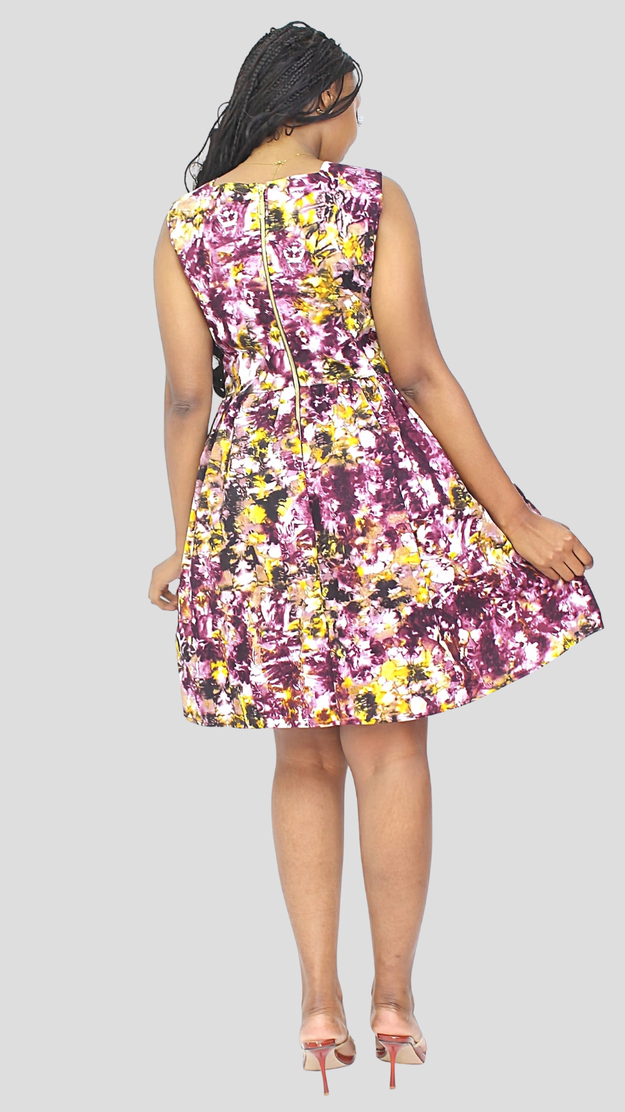 The Fashion Frenzy Curvy Plus Size Amani Skater Dress â€“ Multicolored